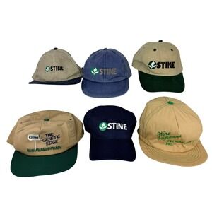 Vintage Stine Seed Company Hat Lot 6pc Snapback Agriculture Promo Caps - BE